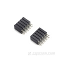 Conector fêmea usinado com passo de 2,54 mm 10P
